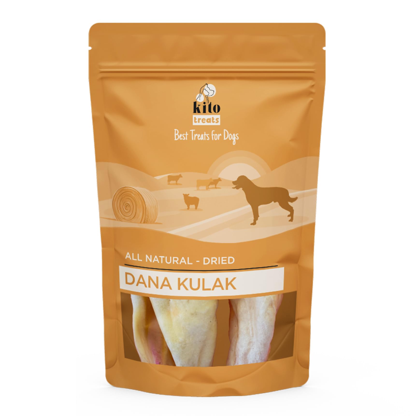 Kito Kurutulmuş Dana Kulak Çiğnemelik Köpek Ödül Maması%100 Doğal, Glutensiz, Organik 100 gr (Dog Treat)