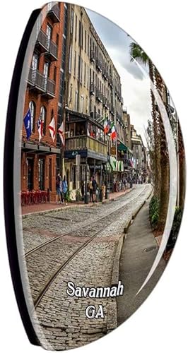 Vista 2 de Savannah Georgia Old Town USA Magnet Travel Souvenir 3D Crystal Glass Collection Gift Refrigerator Sticker