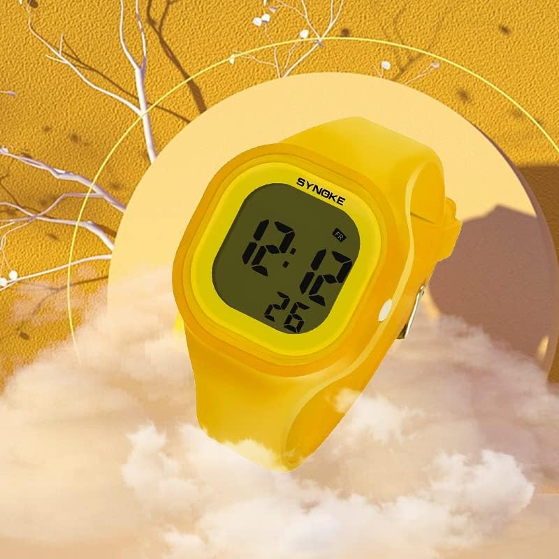 Miniatura 5 de Gosasa Reloj luminoso impermeable masculino y femenino del silicón del electrón los 164.0 ft de los relojes LED de los deportes de Digitaces