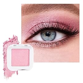 FeiCuiYun Shimmer Singe Eye Shadow Palette Makeup, Pink Sparkle Shimmer Monochrome Eyeshadow For Older Women, Mini Pressed Pigmented Waterproof Sombras Para Ojos, Vegan, Talc, Paraben & Cruelty Free
