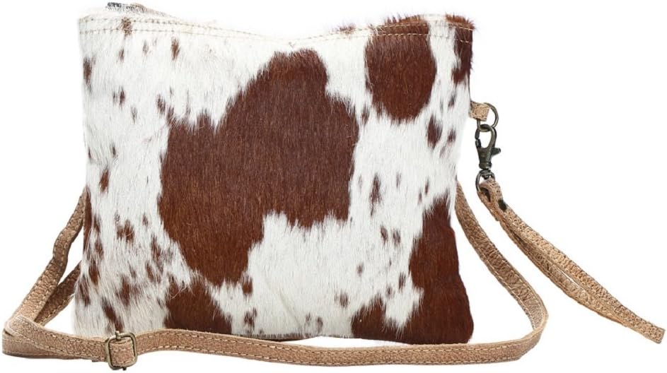 Myra Bag White & Brown Cowhide Shade Bag S-1171 - Image 8