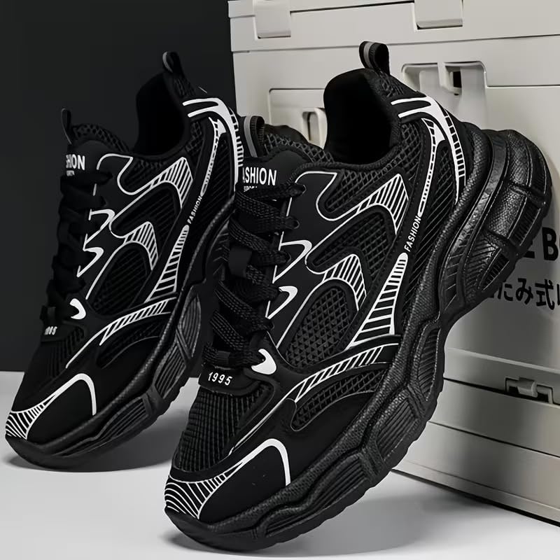 Image of Cruiser Men's Athletic Sneakers | Striped Side Panel Chunky Shoes | Multi Panel Layered Cushioned Midsole Sneaker | Flexible Walking & Everyday Comfort Sneakers | Everyday Fashion Sneakers (2656)
