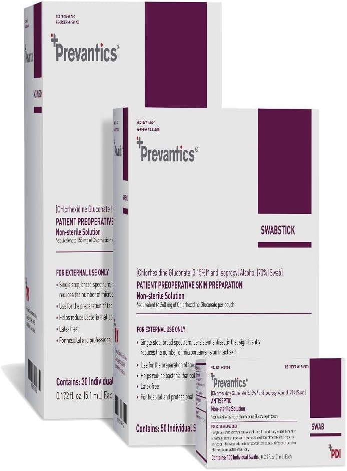 PYB10800 - PDI Prevantics Swabs, 1 mL - Box of 100