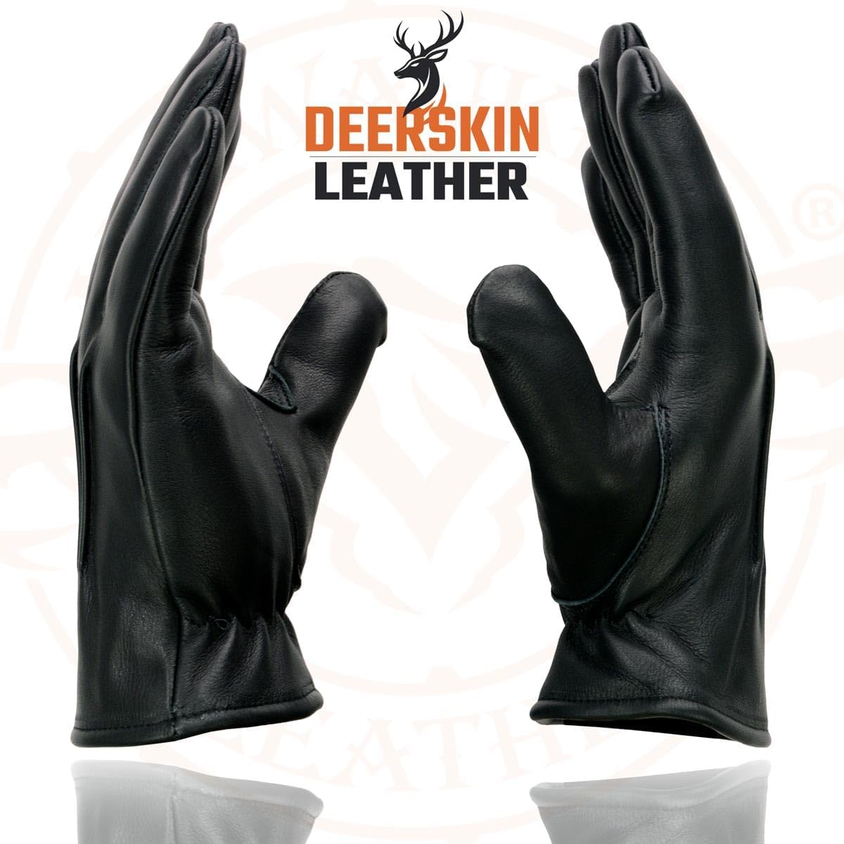 Milwaukee Leather SH865 Men's Black Thermal Lined USA Deerskin Leather Motorcycle Winter Rider Gloves - Medium - Image 4
