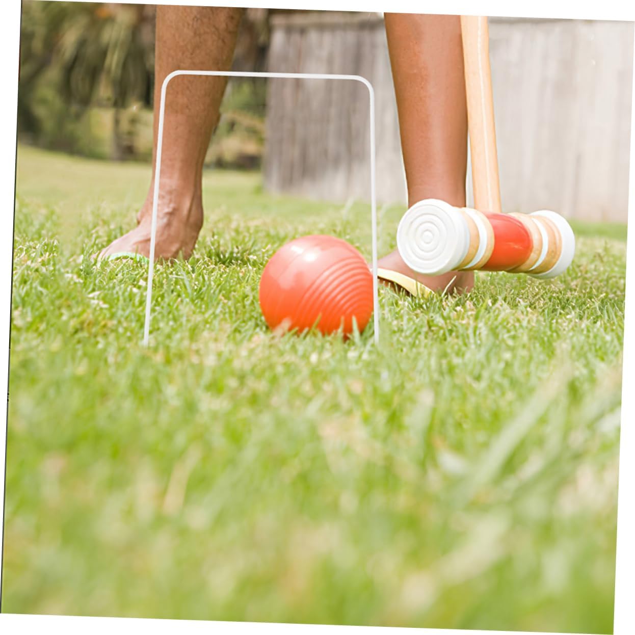 8pcs Croquet Wickets Wire Football Goal for Boys and Girls Lawn Games Outdoor Sports Activities