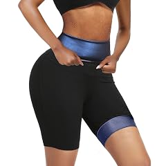 huiming Sauna Sweat Shorts for Women Slimming Compression Workout Thermo Waist Trainer Slimming Leggings Pants Body Shaper