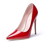 GENSHUO Women's 4.7 Inch Pumps Pointy Toe Stiletto Sexy High Heels Work Party Wedding Shoes