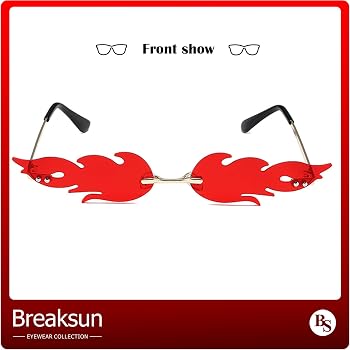 Hand Painted Flame Dot Red Lens Statement Sunglasses Yazbukey x Linda Farrow / Fire Walk With Me – I Visionari main image 4