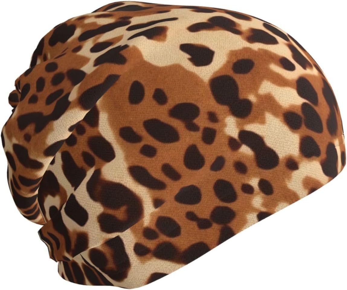 Winter Neck Warmer for Men Women, Bronze Brown Animal Print Neck Gaiter UV Sun Protection Face Mask Windproof Cold Weather Face Cover Thermal Ski Mask Scarf for Outdoor Sports Bandana