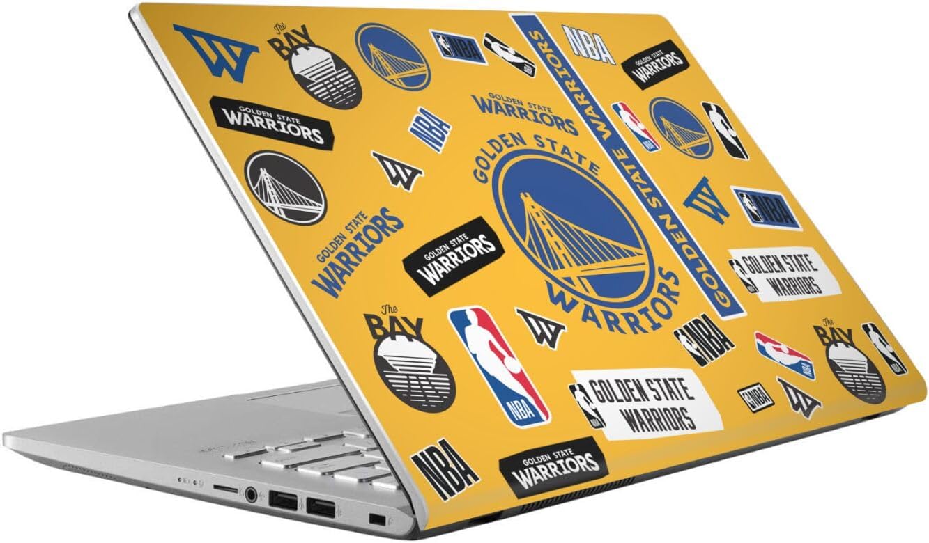 Head Case Designs Officially Licensed NBA Sticker Collage Golden State Warriors Vinyl Sticker Skin Decal Cover Compatible with HP Pavilion 15.6" 15-dk0047TX