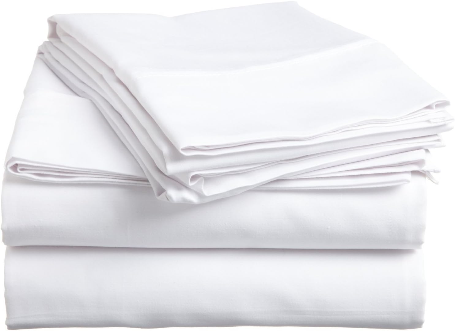 100% Egyptian Cotton Bed Sheets - 1000 Thread Count 4-Piece White Queen Sheets Set, Long Staple Cotton Bedding Sheets, Sateen Weave, Luxury Hotel Sheets, Fits Mattress Upto 18'' Deep Pocket - Thumbnail 2