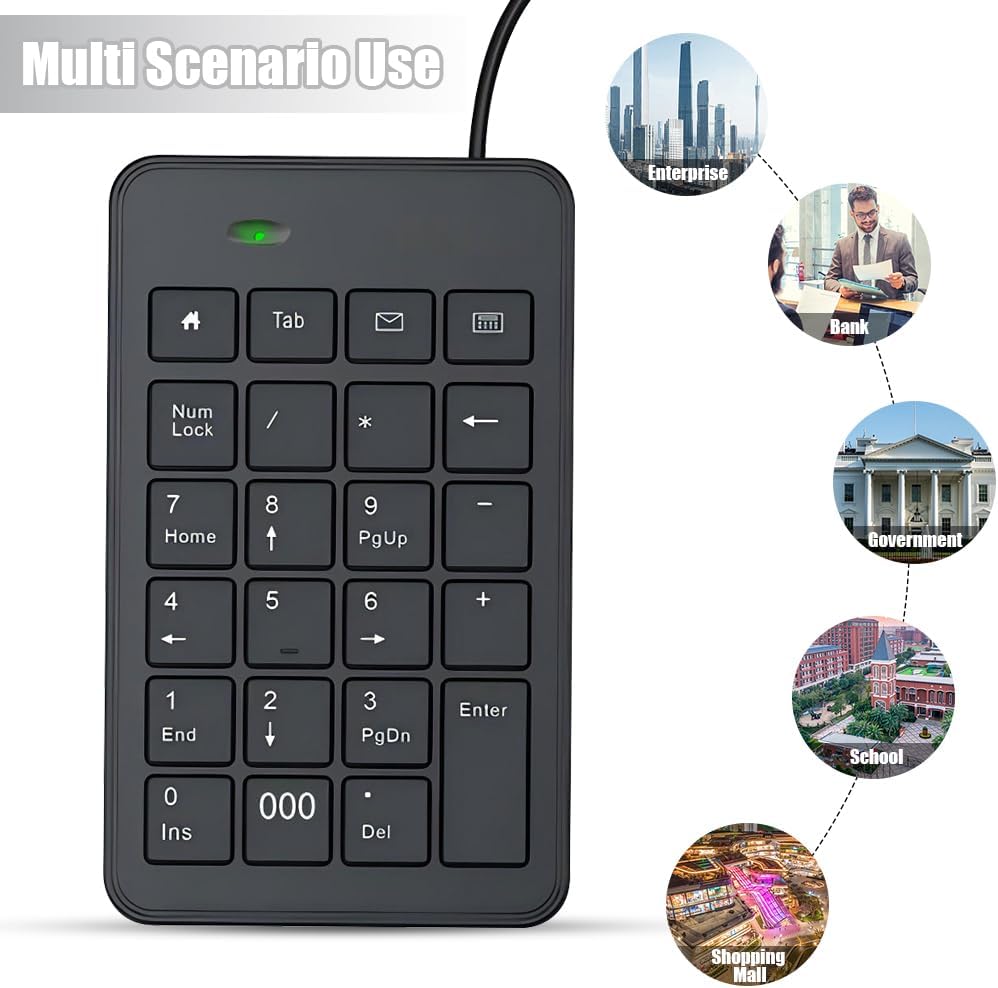USB Keypad connected to a laptop