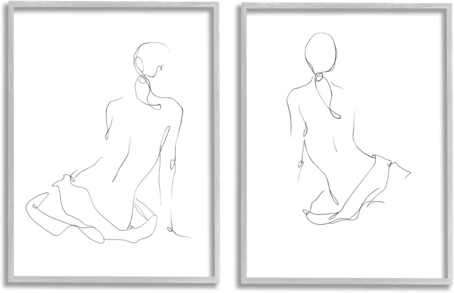 Stupell Industries Female Gesture Drawings Minimalist Curved Linework