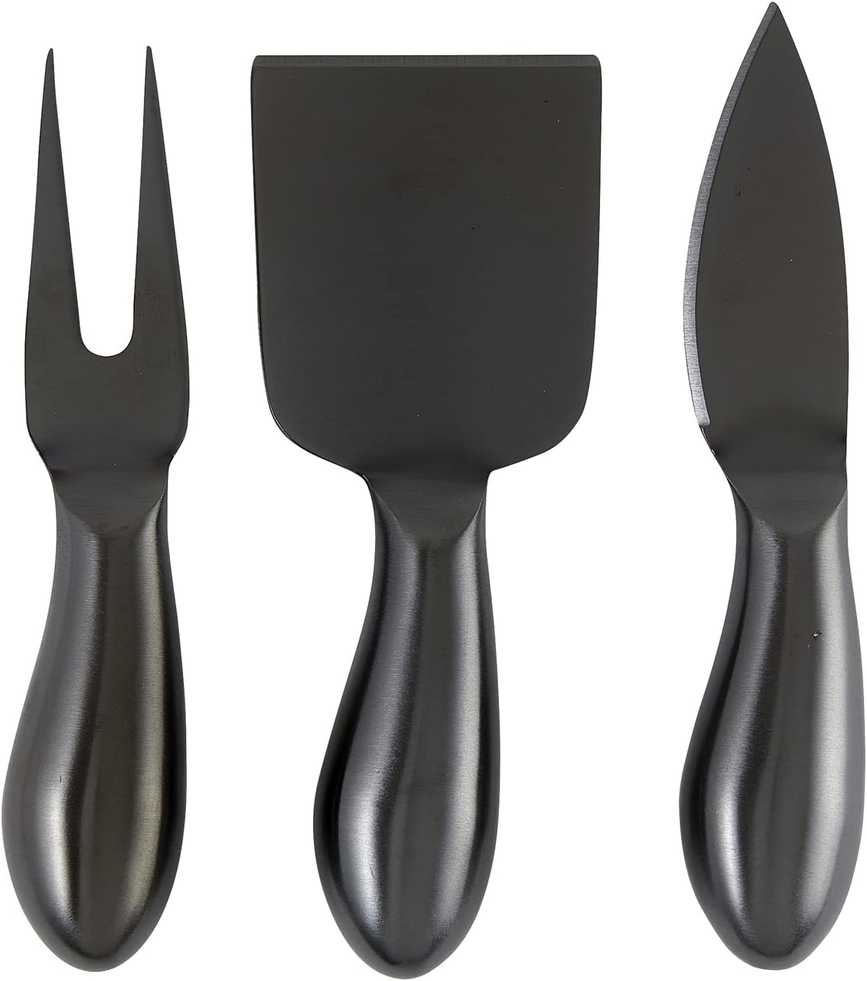 Santa Barbara Design Studio Gift Set Kitchen Essentials TableSugar Black and White Cardboard Book Gift Box, 3-Pieces, Matte Black Cheese Knives