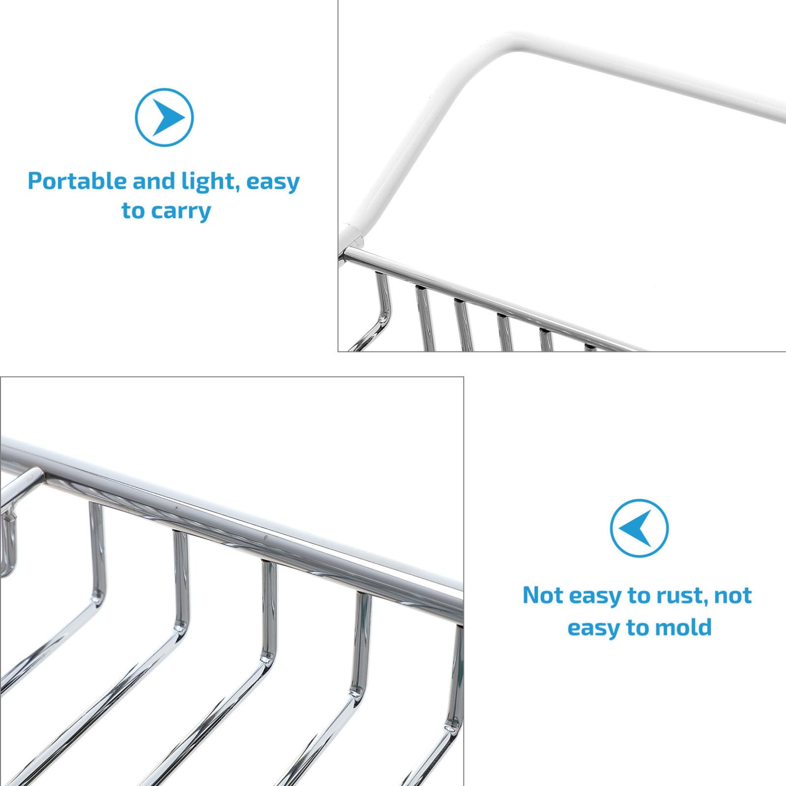 Bandeja de Acero Inoxidable para Bañera, Soporte Telescópico Multifuncional, Estante Ajustable para Baño, Adecuado para Baño Relajante