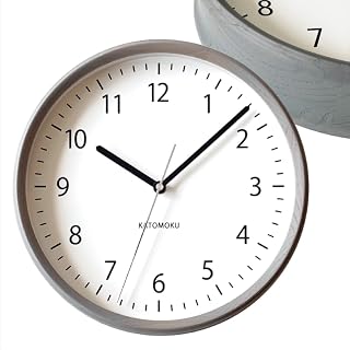 KATOMOKU muku clock 4 灰色 km-57GRRC 挂钟 连续秒针 直径30.6cm (电波时钟)