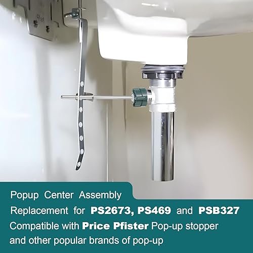 Miniatura 2 de Enhon Paquete de 3 piezas centrales emergentes para lavabo, compatible con tapón desplegable Price Pfister y otras marcas populares, repuesto para