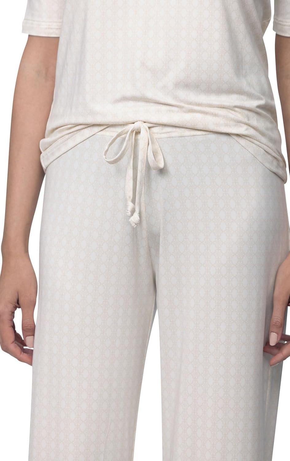 PajamaGram Naturally Nude 3-Qtr Sleeve Womens Pajama Sets - Silky 2 Piece Womens Pajamas - Soft Pajamas for Women - Image 3