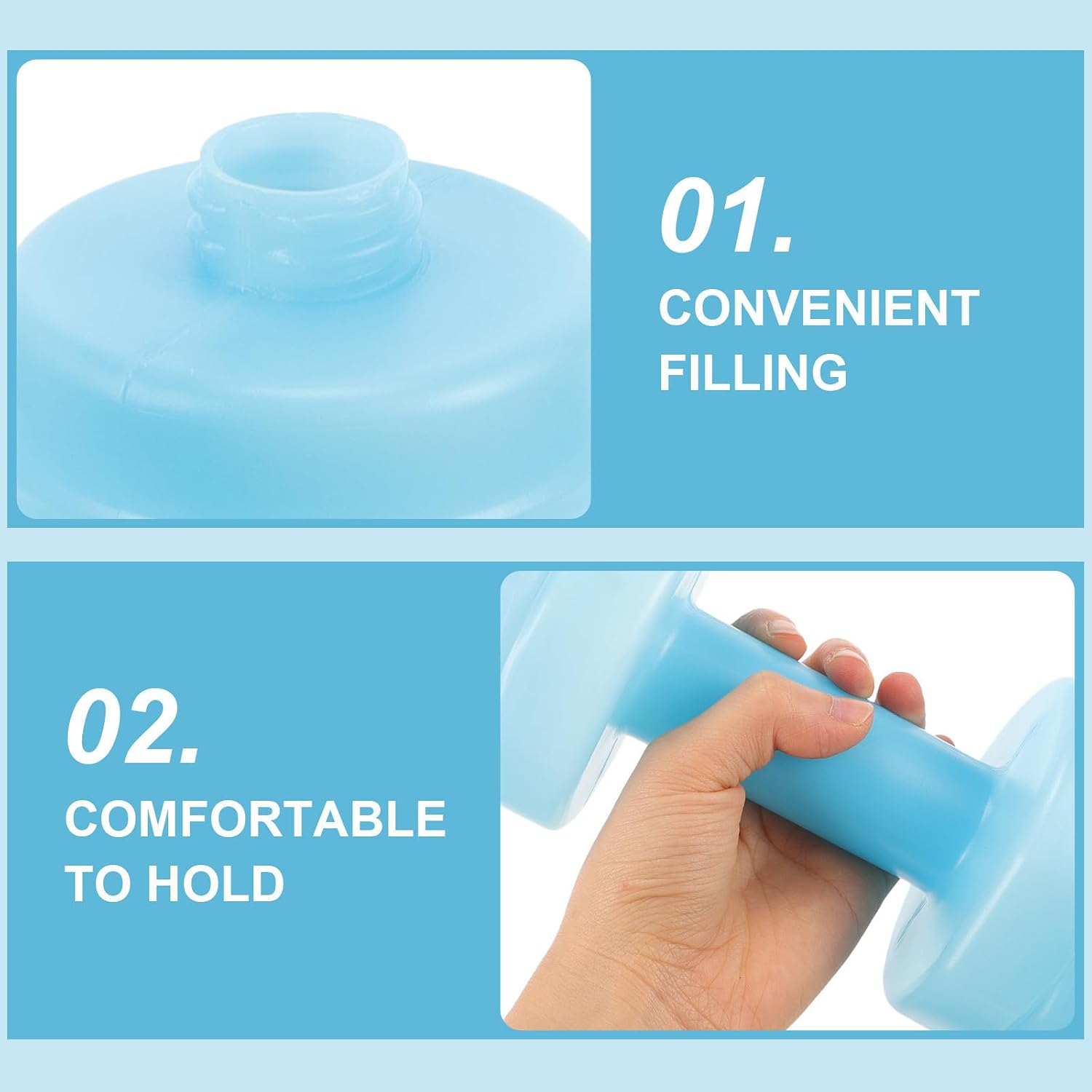 Kichvoe Dumbbell Water Bottle 830ml PET Practical Multi Functional image 3