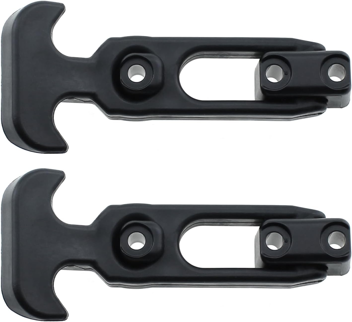 2PCS 112x47mm Cooler Door Lock Replacement Rubber T Shape Elasticated Latch Black Elasticated Vibration Dampening Buckle Suitable for Toolbox and Cooler and Construction Machinery Hoods