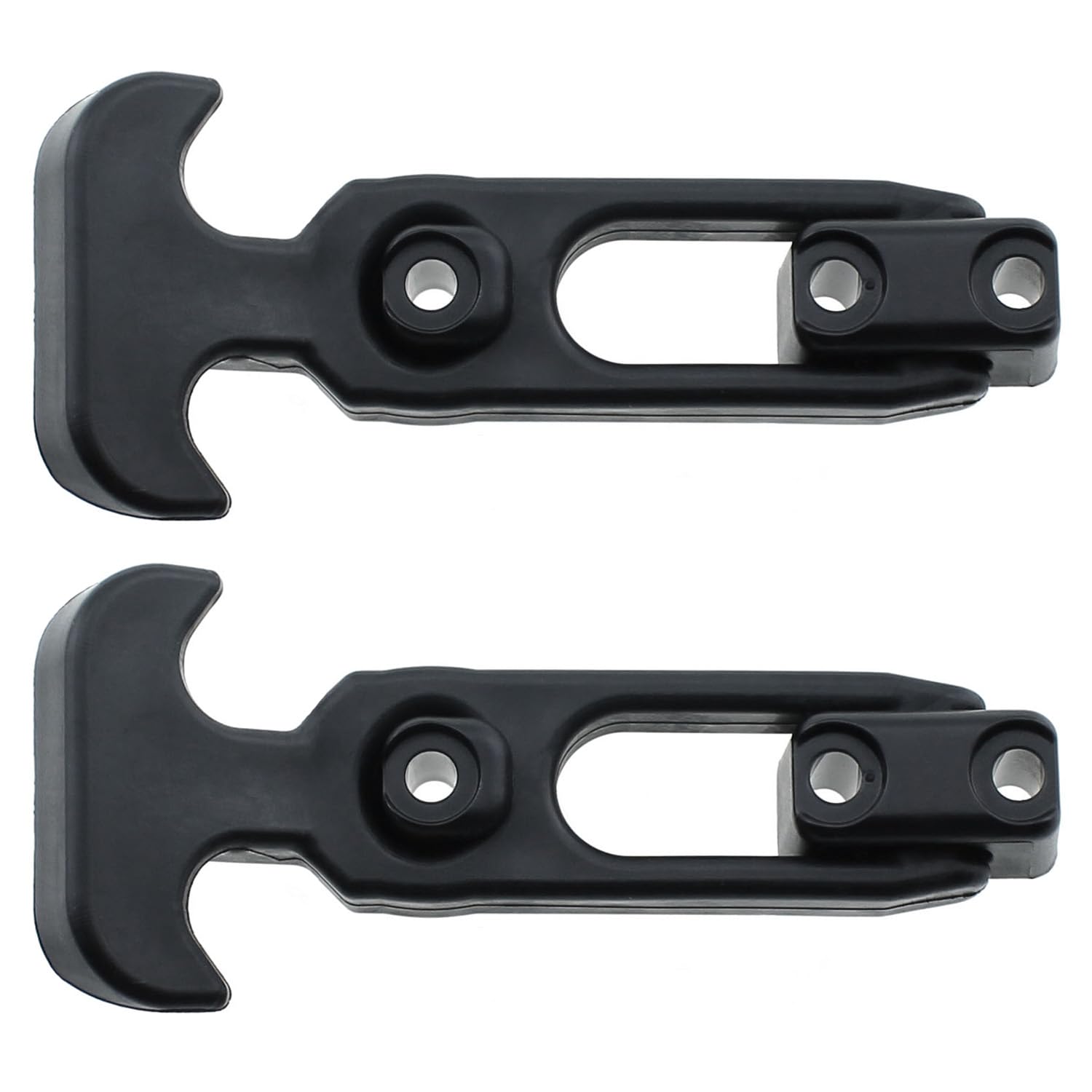 2PCS 112x47mm Cooler Door Lock Replacement Rubber T Shape Elasticated Latch Black Elasticated Vibration Dampening Buckle Suitable for Toolbox and Cooler and Construction Machinery Hoods