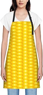 Fresh Ripe Corn Cobs Pattern Apron For Men Women Kitchen Cooking Baking Painting Gardening Adjustable Aprons