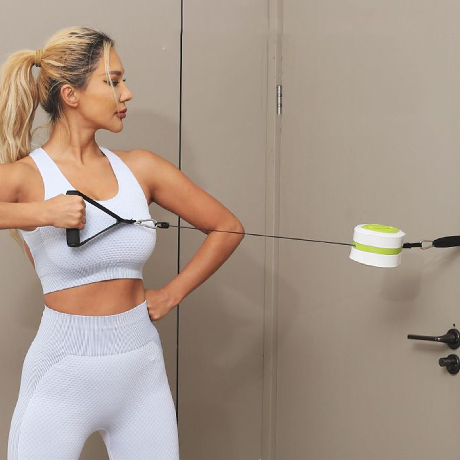 Fasce elastiche con manici, antiscivolo, accessori per allenamento fitness, palestra, yoga, donne, uomini, braccia, caviglie, polsi, casa