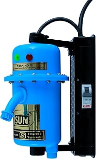 Abirami SUN MCB Model Hot Star Electric Instant Water Heater/Geyser - 1L | ISI Thermostat & Element | SHOCKPROOF, Faster Heating, Thermostat and Cut-Out & Safety Valve (3kW) - BLUE