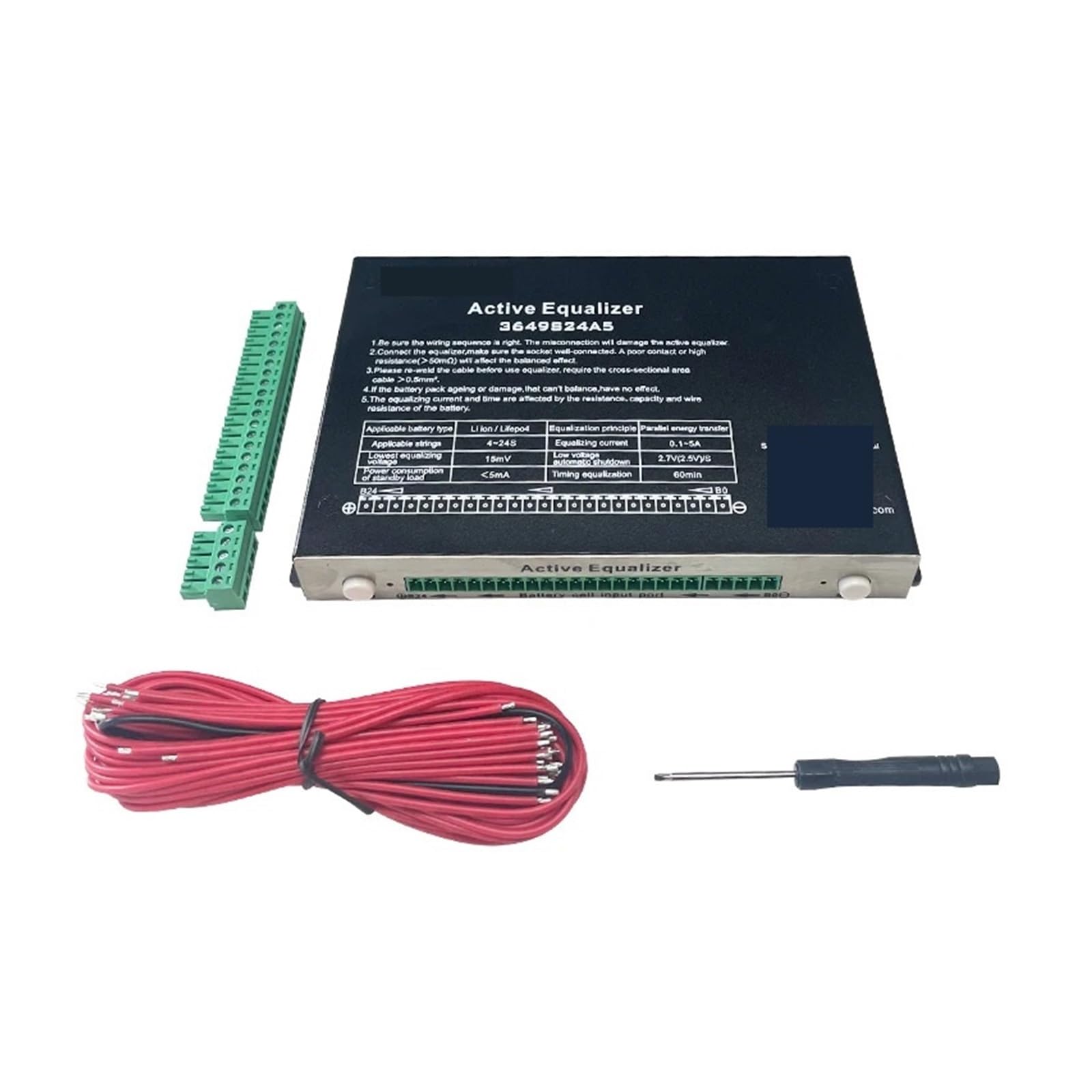 Batteria Equalizer 5A 8A Equalizzatore Attivo Bilanciatore Regola Errore di Tensione del Pacco Batteria 4~24S Equalizzatore Attivo Bilanciatore della Batteria al Litio(4S-24S 5A with Case)