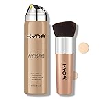 KYDA AirBrush Foundation Spray, Silky Foundation Mist Makeup, Flawless Coverage for Smooth Creamy Nude Finish, Breathable Blendable Lasting Formula, Moisturizing Makeup Primer-118 Light Beige