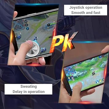 Mini Joystick for Phone Mobile Controller Universal 360 degrees for Android iOS Smartphone Tablet PC with Touch Screen, Black