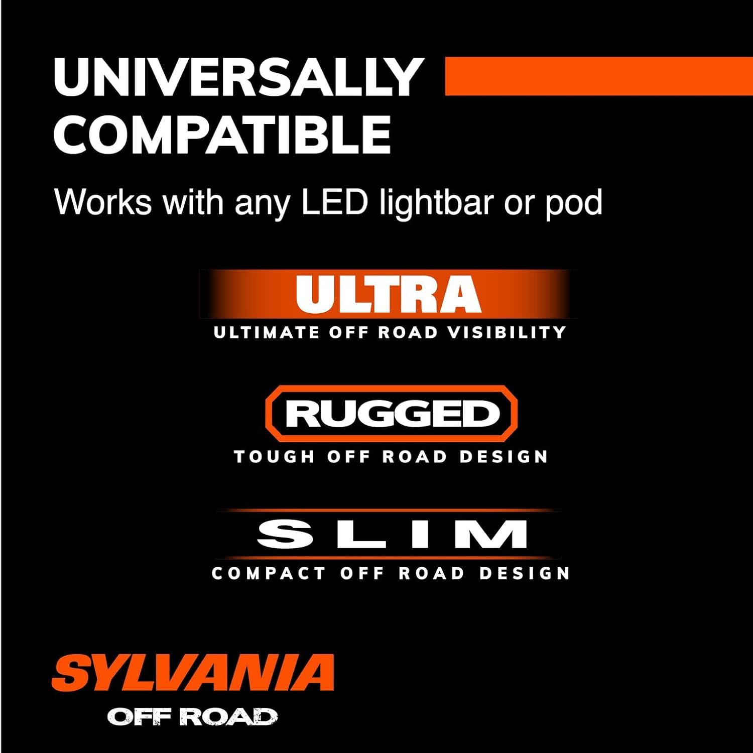SYLVANIA Universal Bar Mount Bracket Clamp Kit for LED Lights and accesories, Fits Tubes Measuring 1", 1.5", 1.75" & 2" inch Diameter