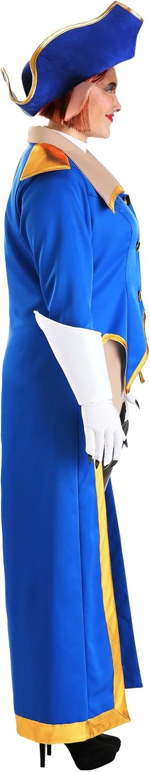 Plus Size Captain Amelia Costume for Women, Disney Adult Costumes Treasure Planet Spaceship Uniform