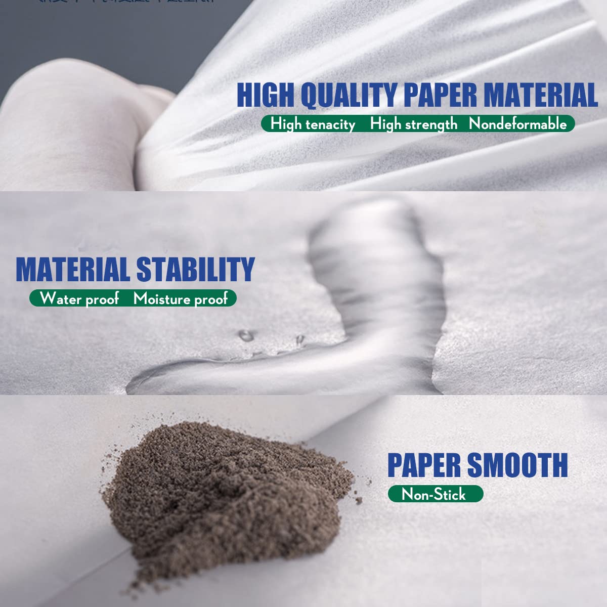 6x6 inches Cellulose Weighing Paper Sheet, Nitrogen Free,Non-Absorbing, High-Gloss (1000Pcs)