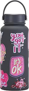 Insulated Stainless Steel Water Bottle, 33.8 oz Large Capacity Vacuum Flask with Leakproof Lid and Handle, Portable for Hot and Cold Drinks, for Sports, Travel, Outdoor Activities