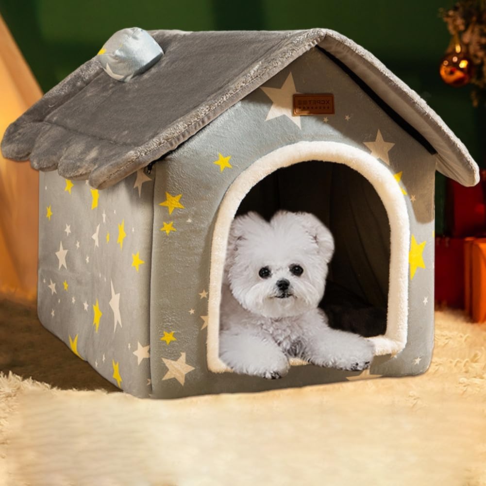 Casa para Mascota Interior Tamaño Pequeño con Cobertura y Cómoda