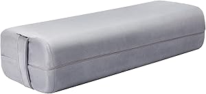 REEHUT Yoga Bolster Pillow, Comfortable Meditation Pillow of Mixed Density, Covered with Machine Washable Suede Pillowcase with Handle