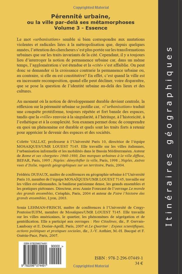 Pérennité urbaine Volume 3 Essence décoder les mutations complexes pour réussir vos projets