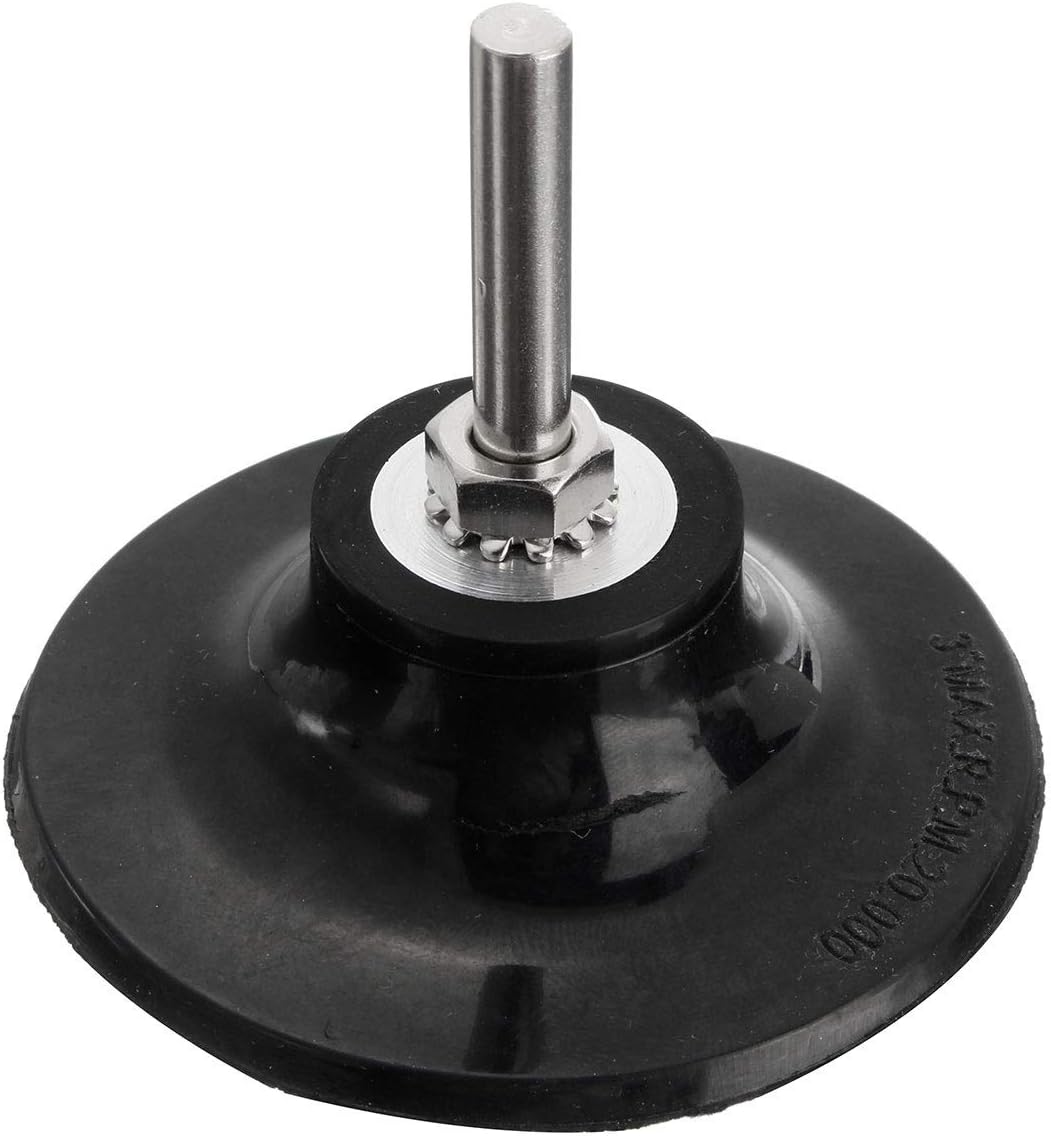 HYCC 3-inch Disc Pad Holder with 1/4" Shank for Roloc Round Rotary Tool Sanding Polishing Surface Conditioning Discs - Compatible with 3M ROLOC Scotch-Brite Brand Discs - 5 PACK