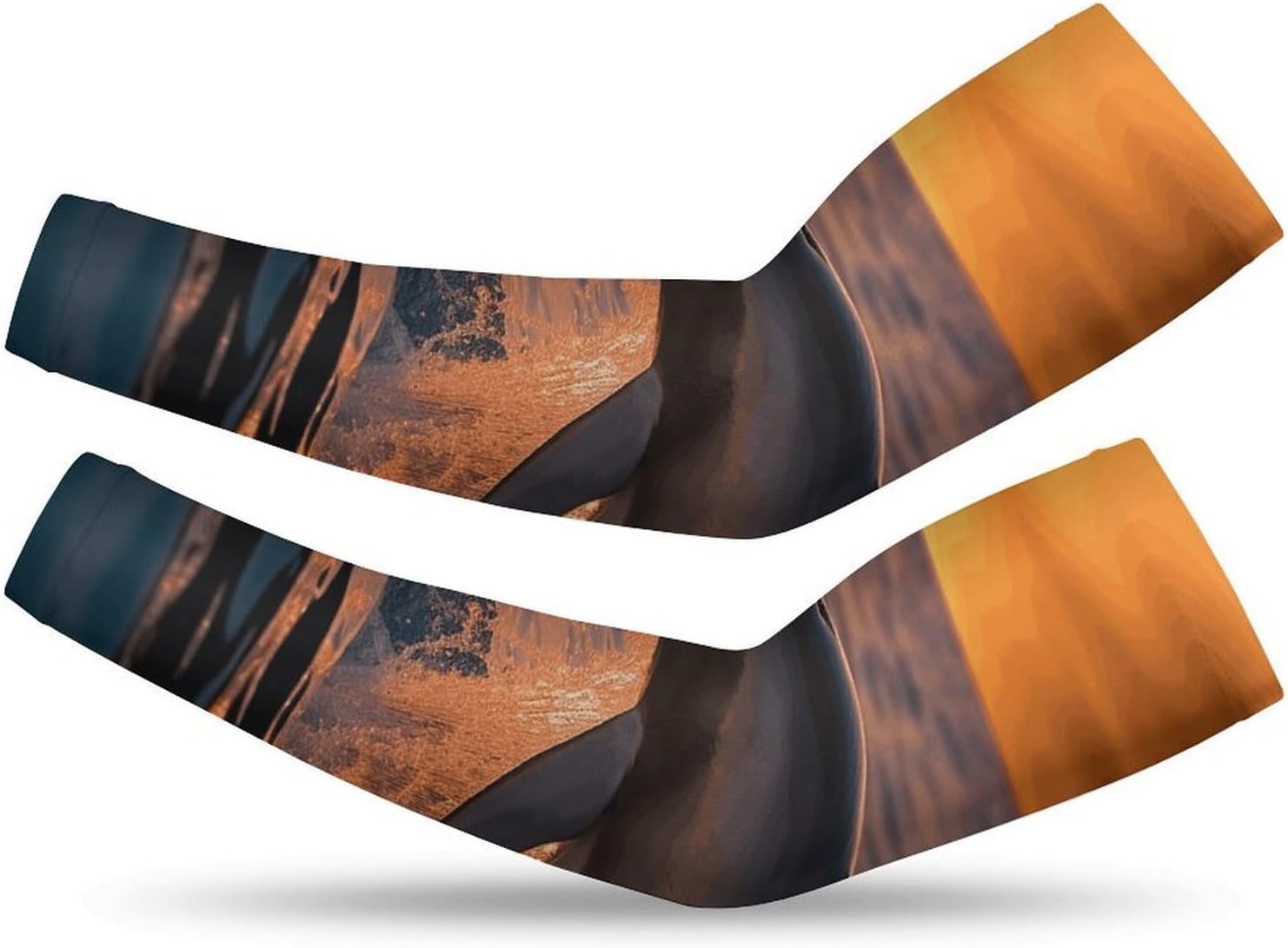 Dusk Dolphin Arm Sleeves for Men Women Sun Protection Sleeves Cooling Compression Arm Covers for Sport
