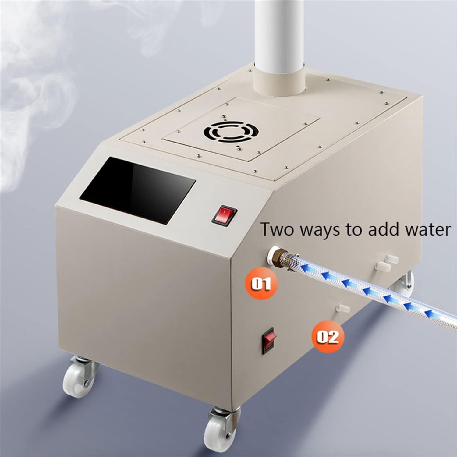 Humidifiers for Large Room - Large Humidifier Top Fill with ?Humidistat Control Remote Timer - Waterless Automatic Shut-Off - 5l/h Cool Mist Humidifier (Color : B)