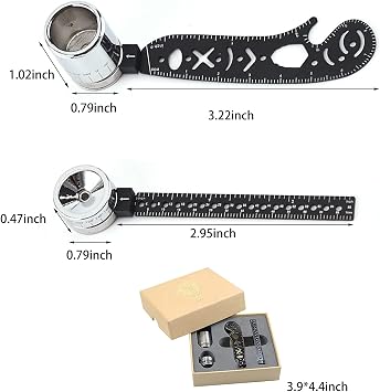 Multi-Function Drawing Tool Magcon, Circle Drawing Tool, Drawing Curved Metallic Ruler All in One Versatile Magcon Tool Mini Compass Protractor Combo Patterns for Notepad Designers Artists Architects