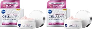 NIVEA Cellular Expert Filler Yoğun Yaşlanma Karşıtı Gündüz Bakım Yüz Kremi 50 ml, Hyaluronik Asit ve Folik Asit, SPF30 Güneş Koruması (2 paketi)