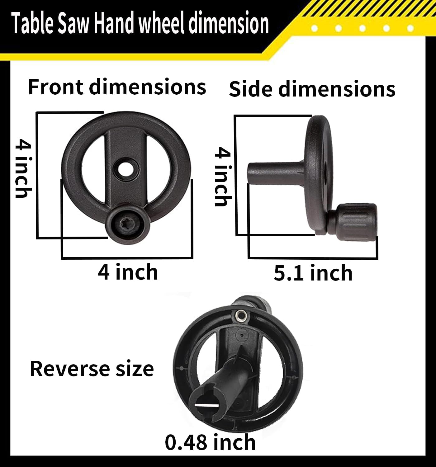 5140032-48 5140117-77 Table Saw Hand wheel table saw lift steering wheel Fits DeWalt DW745, DW745, DW745-AR, DW745-B2 Table saw worktable handle for ryobi table saw