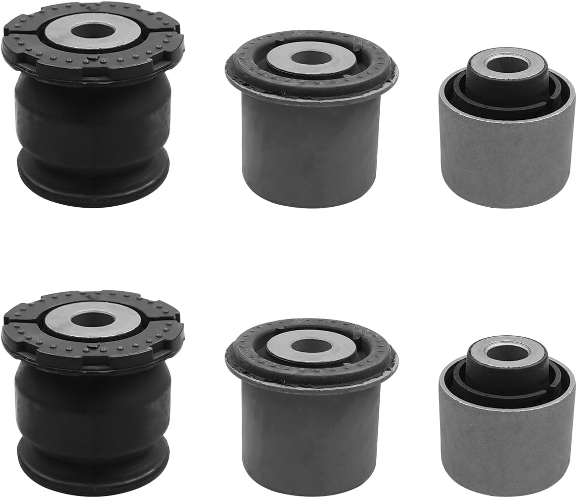 6 PCS Rear Lower Control Arm Knuckle Bushing Kit Fit for Honda Civic 2001-2005, Crv 2002-2006, Element 2003-2006, Replace 52365S5A802 52365S5A024 52365S5A801 52395-S5A-004
