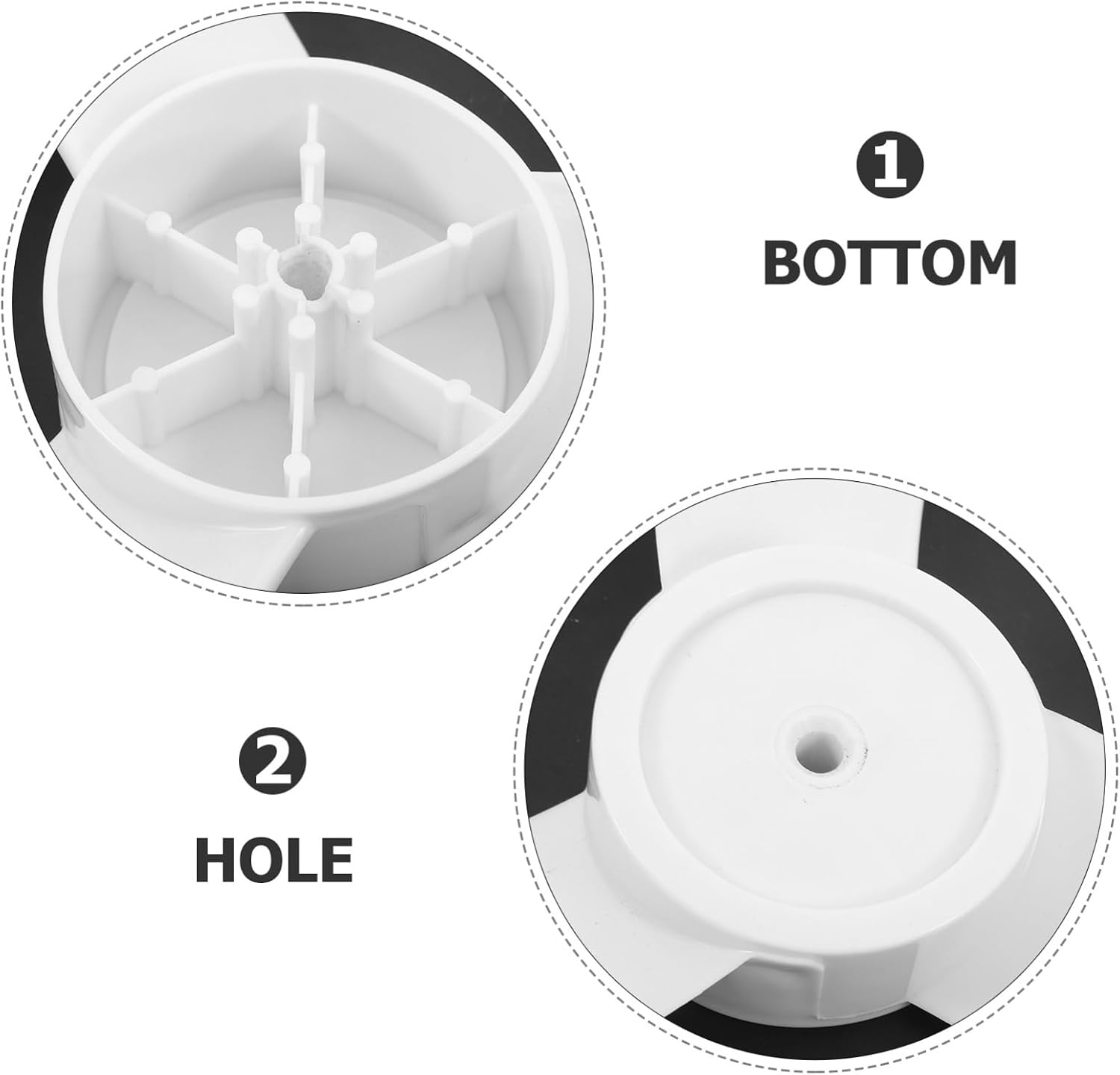 Plastic 3 Leaves Fan Replacement 18 Inch Universal Standing Pedestal Table Blades for Table Standing Pedestal Fan