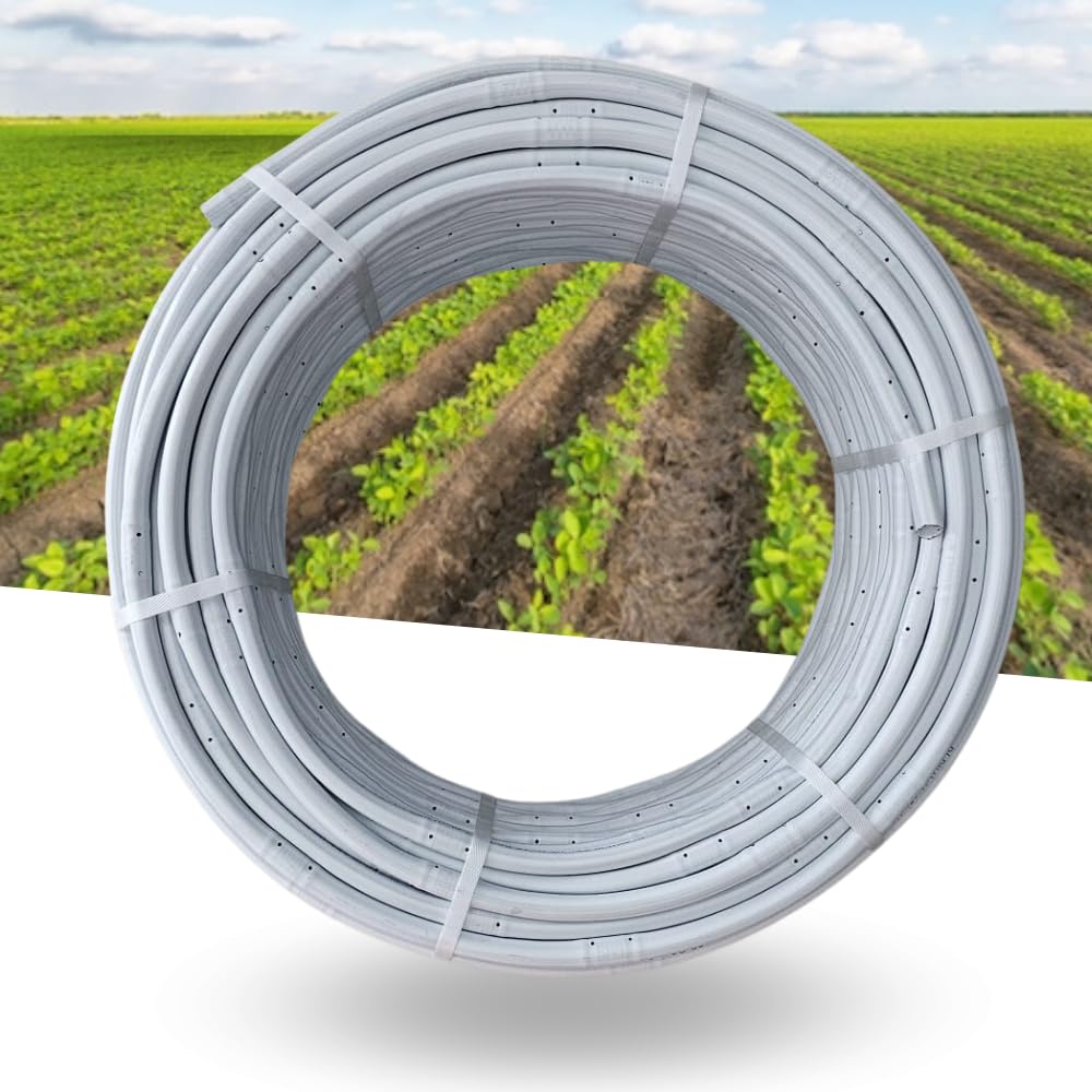 Tubo Ala Gocciolante Bianca per Irrigazione a Goccia Ø 16 Passo 20 | Passo 33 | Irrigazione Automatica per Orto e Giardino con Doppio foro 2 lt/h (Passo 33, 200 metri)