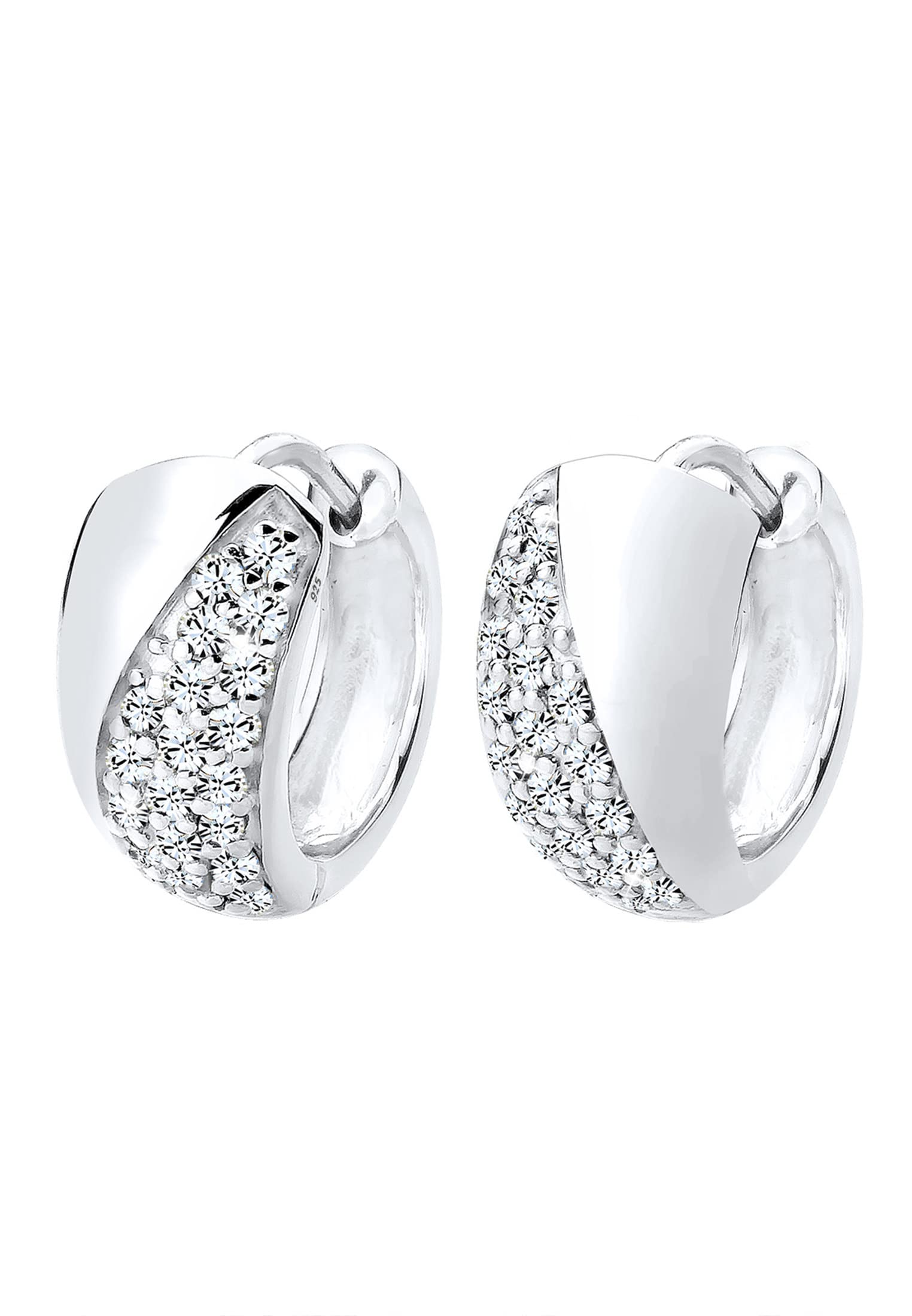 Elli Earrings Elli Earrings Fine Hoops Crystals 925 Sterling Silver
