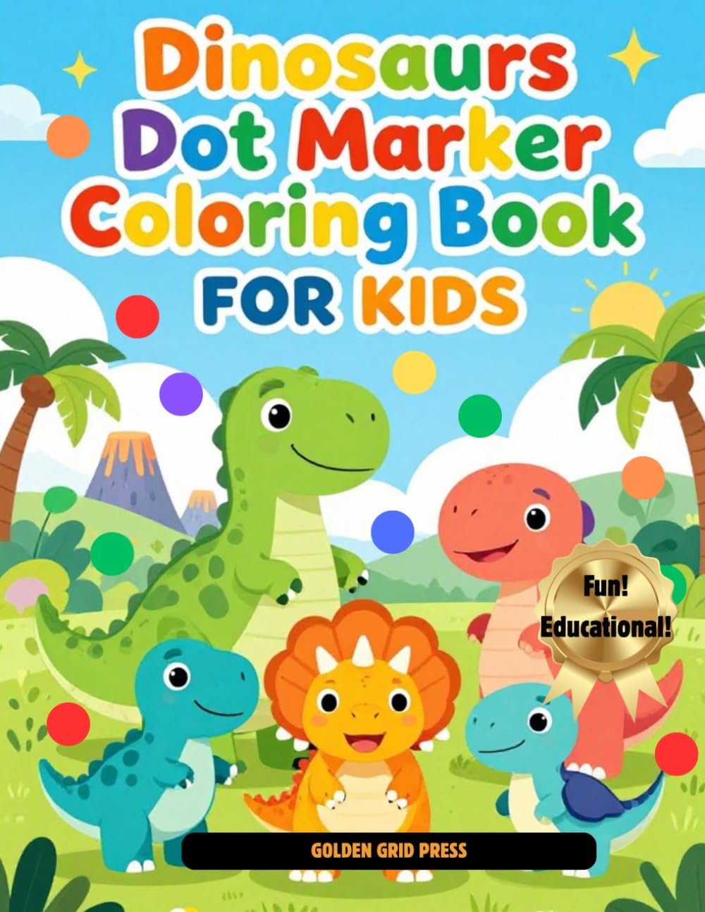 Dinosaurs Dot Marker Coloring Book: Fun and simple, designed to build creativity, focus, and fine motor skills in early learners