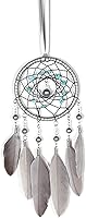 Vista 8 de Colgante de atrapasueños de plumas, pequeño atrapasueños para colgar decoraciones